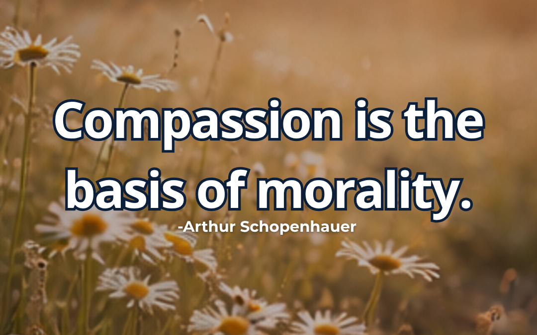 Compassion is the basis of morality – Arthur Schopenhauer