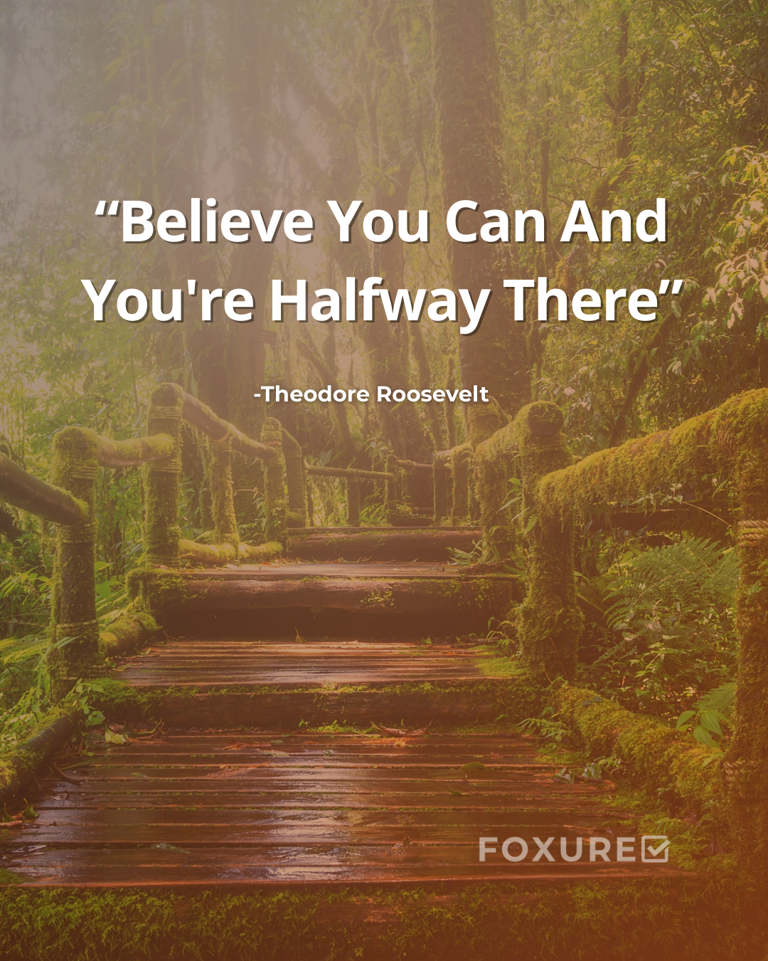 Believe You Can And You're Halfway There – Theodore Roosevelt Quote