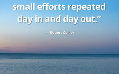 Success Is the Sum of Small Efforts Repeated Day In and Day Out – Robert Collier