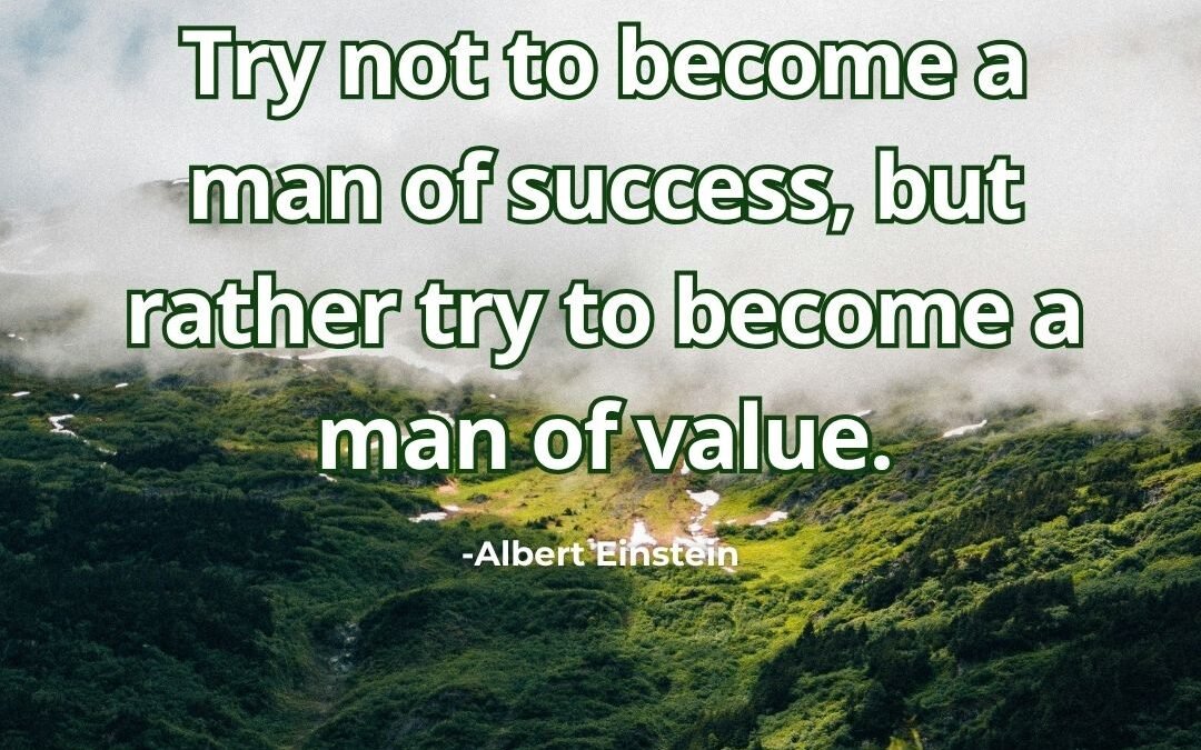 Try not to become a man of success, but rather try-Albert Einstein
