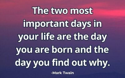 Two most important days in your life meaning Mark Twain
