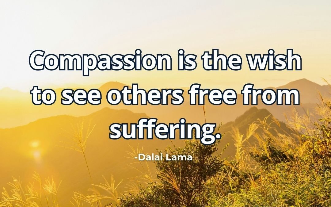 Compassion is the wish to see others free from suffering – Dalai Lama