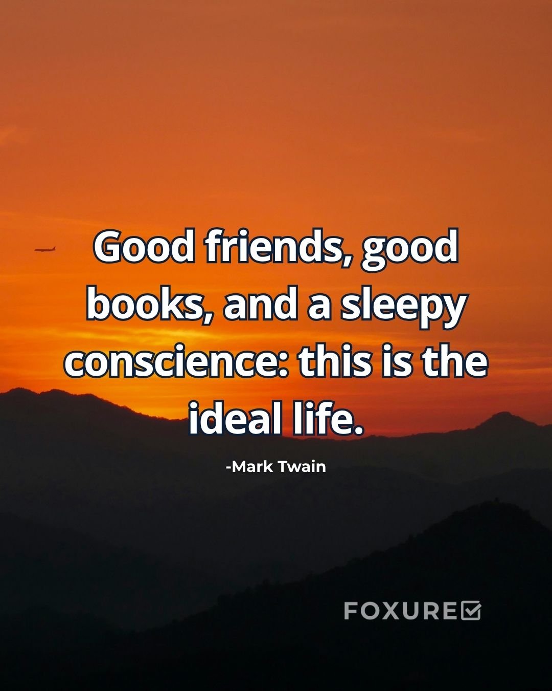 Good friends, good books, and a sleepy conscience: this is the ideal life - Mark Twain