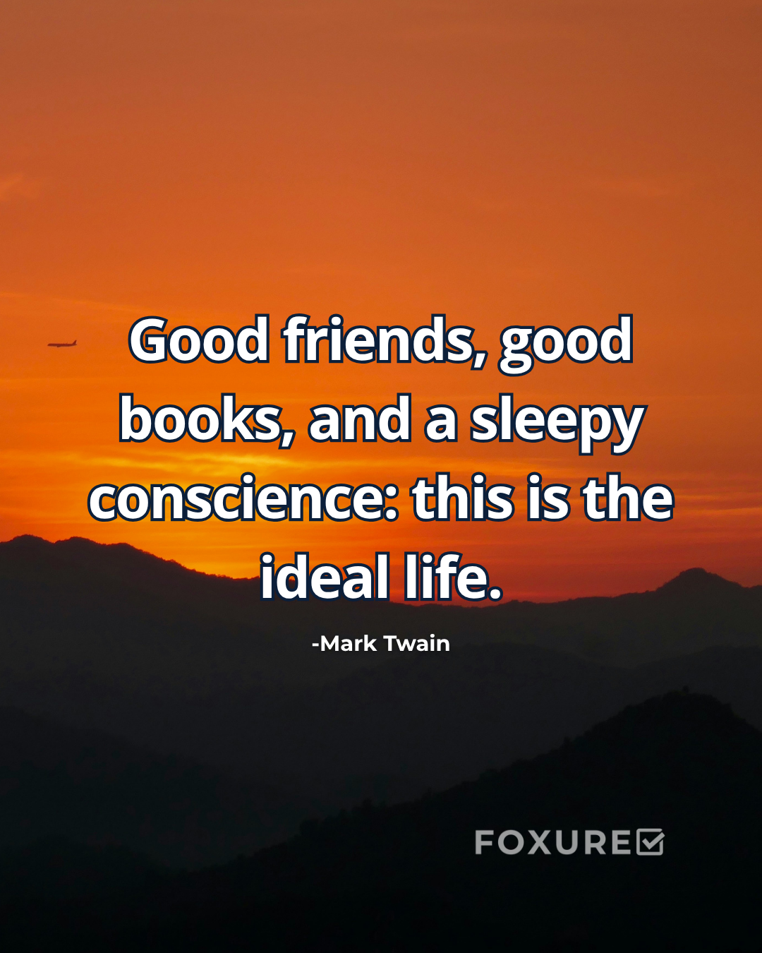 Good friends, good books, and a sleepy conscience: this is the ideal life - Mark Twain
