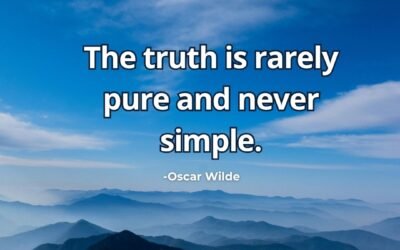 The truth rarely pure never simple meaning Oscar Wilde