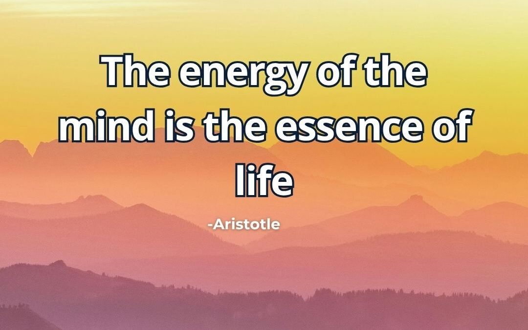 The energy of the mind is the essence of life – Aristotle