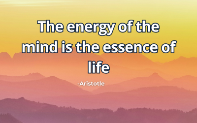 The energy of the mind is the essence of life – Aristotle