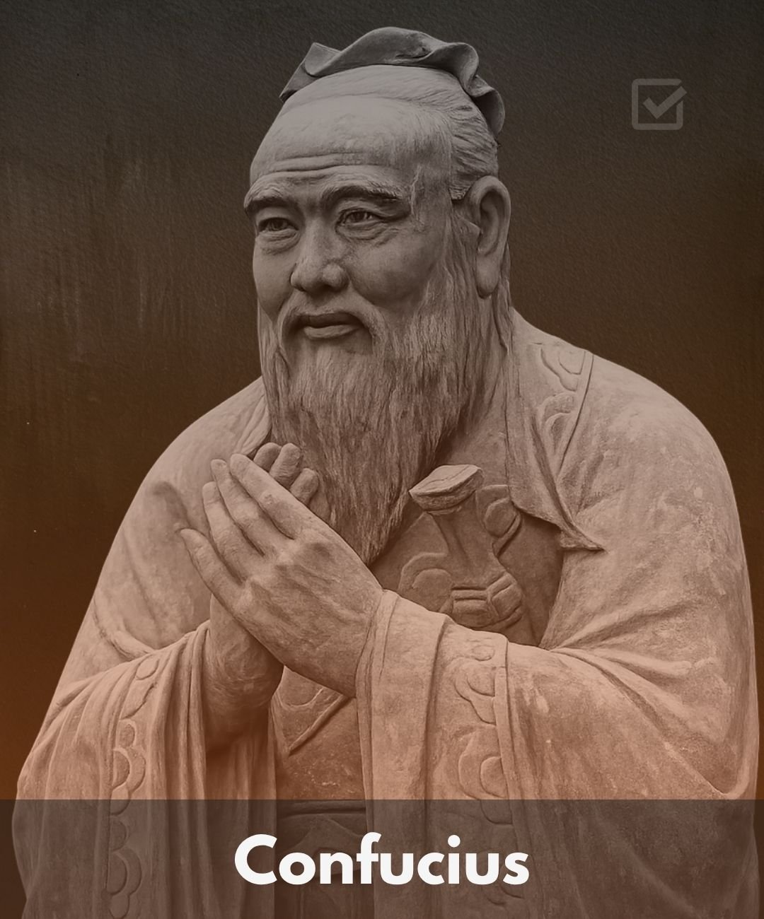 Confucius Quotes Face Image