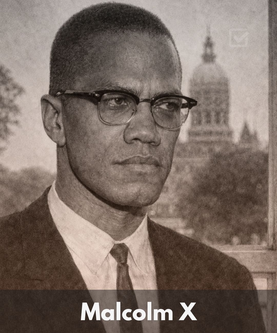 Malcolm X Author foxure Quotes Face Image