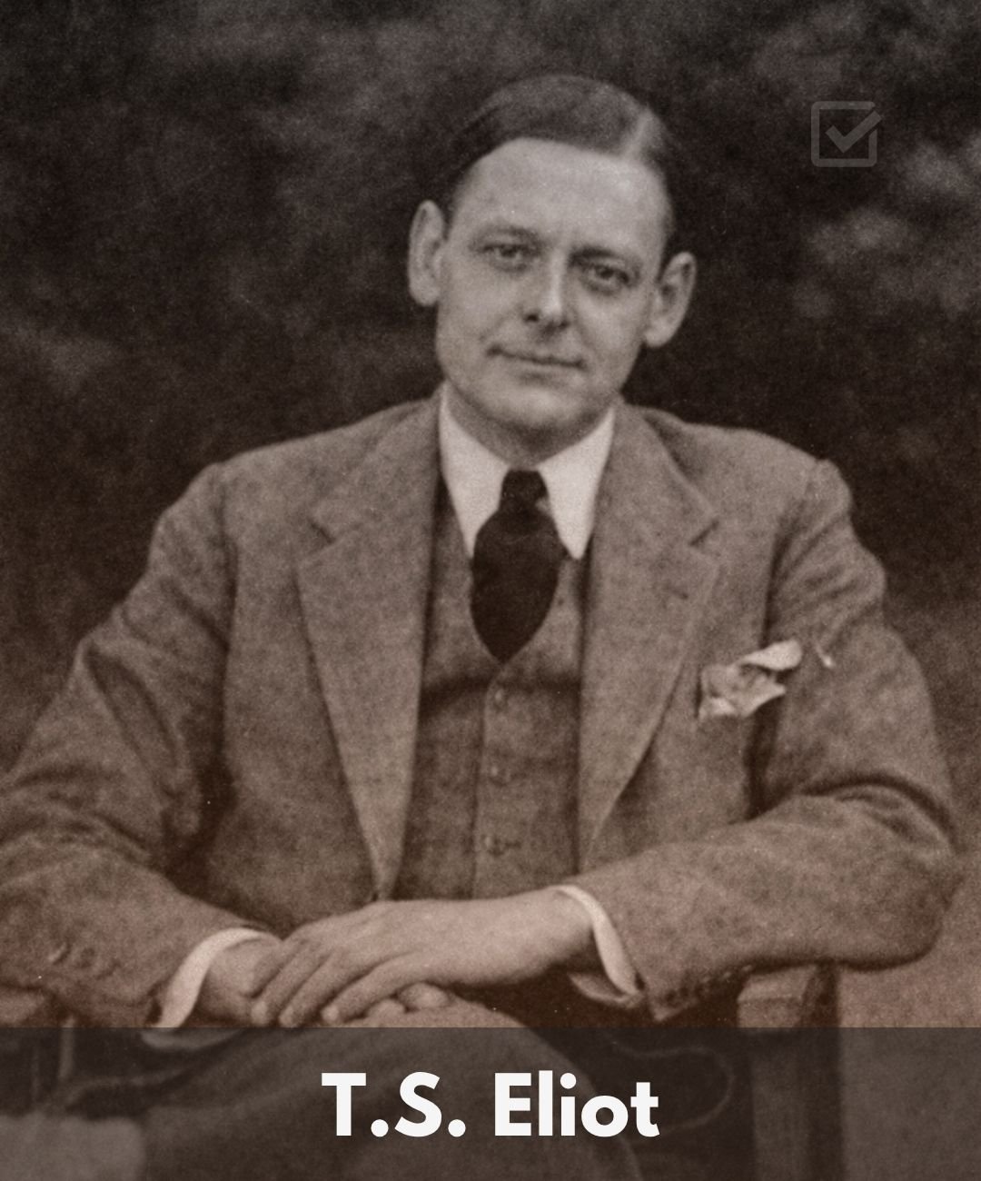 T.S. Eliot Author foxure Quotes Face Image